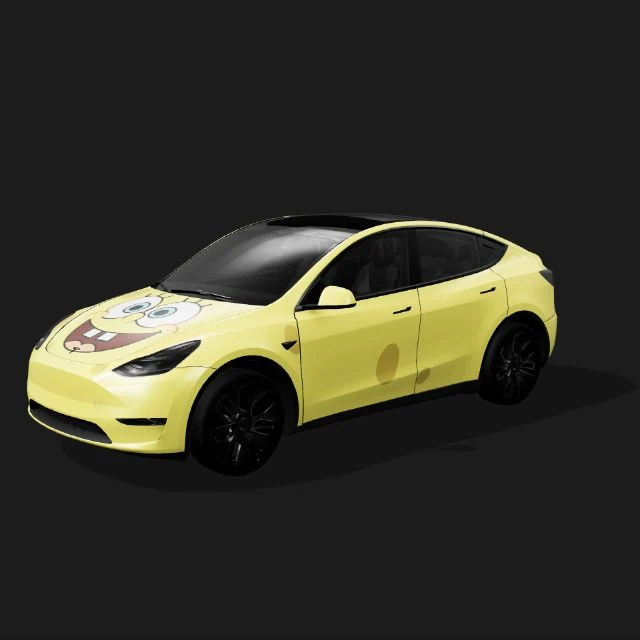 Yellow cartoon collage wrap