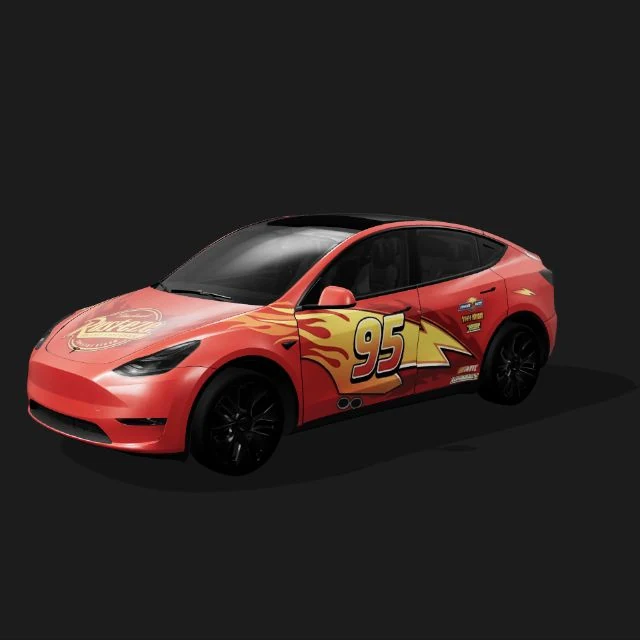 Red cartoon lightning wrap