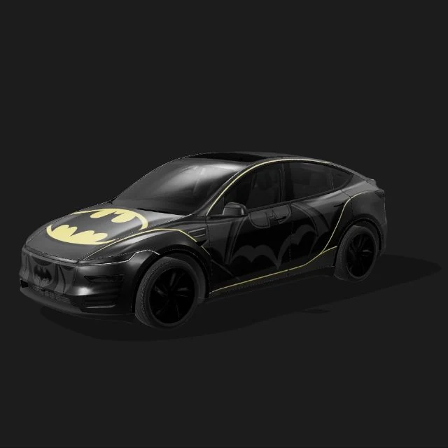 Black bat emblem wrap — Model Y (2025+) Premium