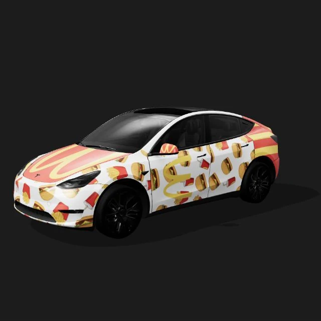 Orange white cartoon dog wrap