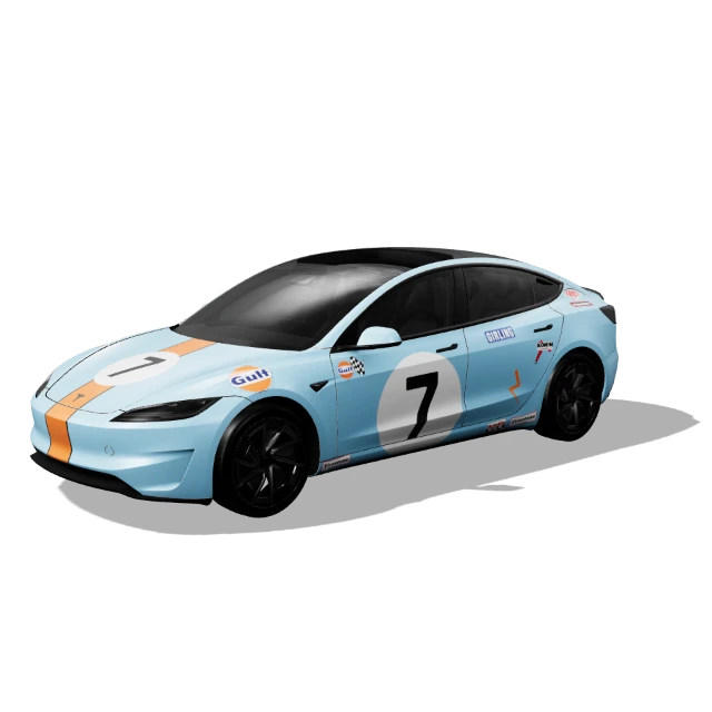 Blue creative pattern 2F7D — Model 3 (2024+) Performance