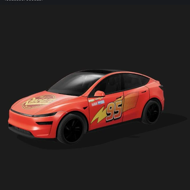 Red lightning racer wrap — Model Y (2025+) Premium