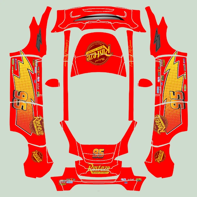 Red character pattern 4870 — Model X (2021+)