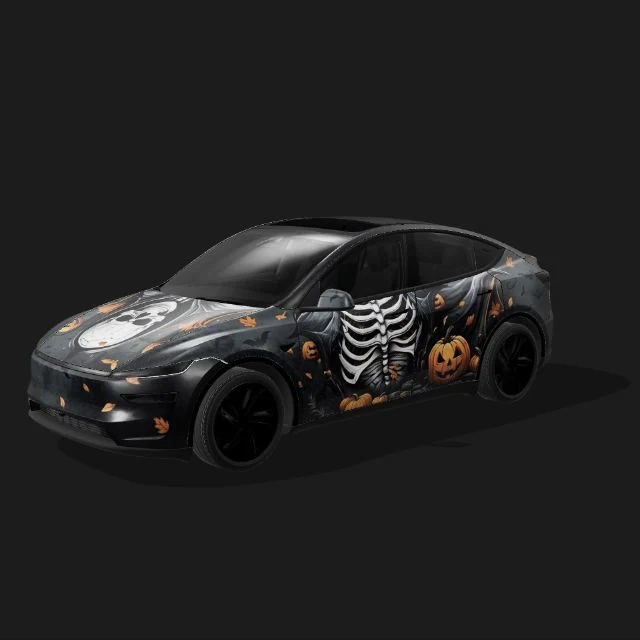 Dark Halloween skeleton wrap