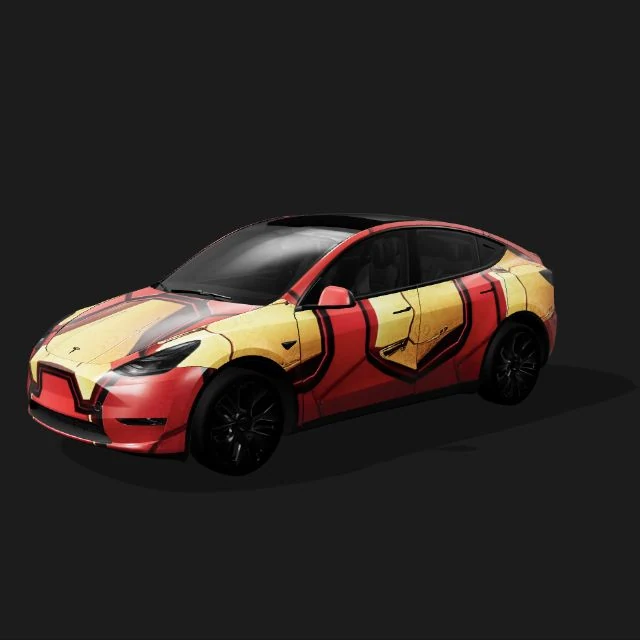 Red gold geometric armor wrap