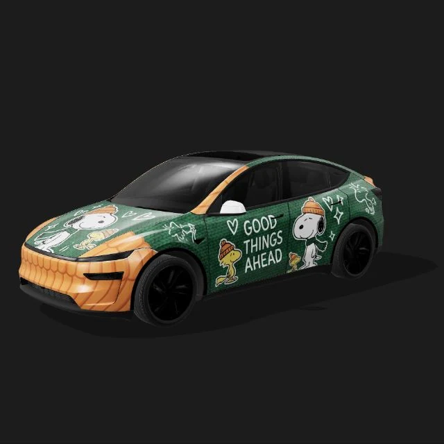 Green cartoon race wrap