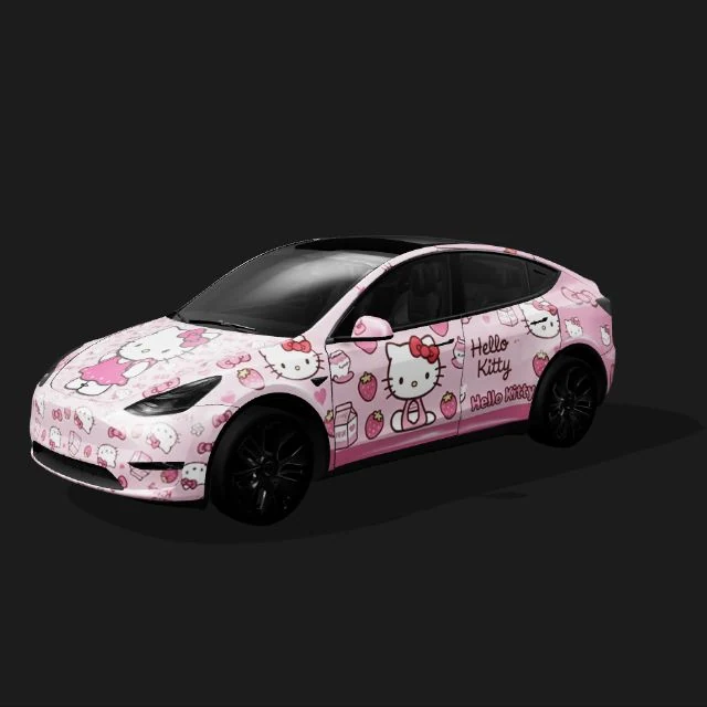Pink character collage wrap