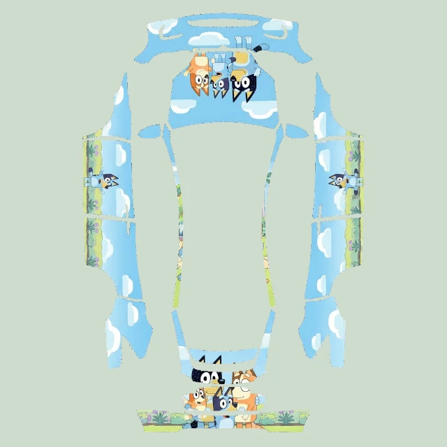 Blue creative pattern 8588 — Model X (2021+)
