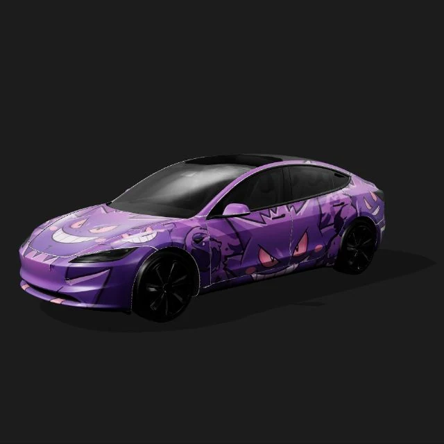 Purple anime pattern wrap