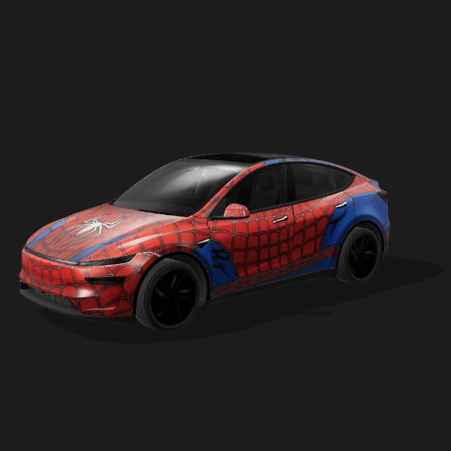 Red blue spider web wrap
