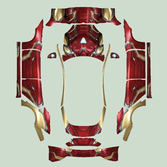 Red creative pattern 9F7B — Model S (2021+)