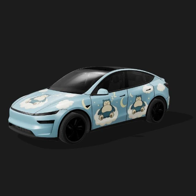 Blue cream cartoon crew wrap