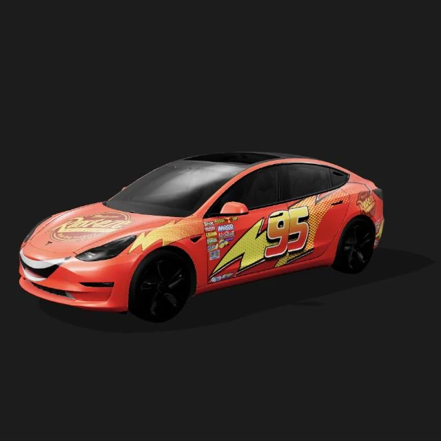 Red lightning stripe wrap