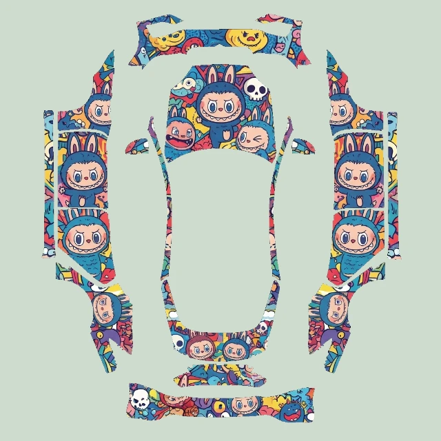 Blue creative pattern E02F