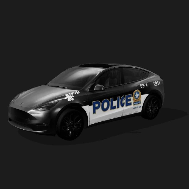 Black white police stripe wrap
